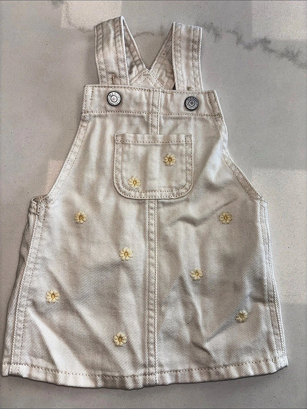 Old Navy Baby Denim Floral Overall Dress